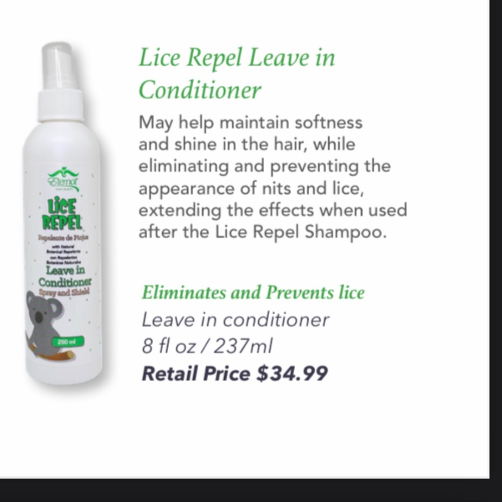 Lice repeal shampoo & leave on conditioner